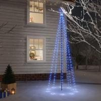 Kerstboom met grondpin 310 LED's blauw 300 cm - thumbnail