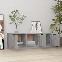Tv-meubel 102x35x36,5 cm bewerkt hout grijs sonoma eikenkleurig - thumbnail