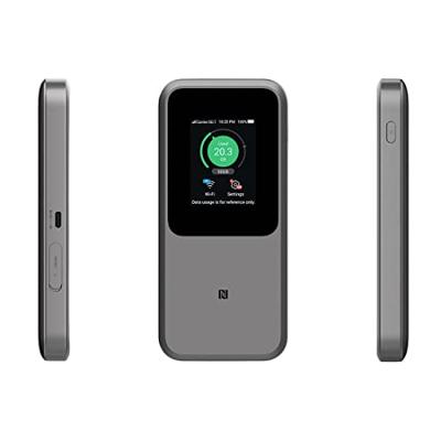 ZTE MU5120 - de krachtigste draagbare 5G WiFi-hotspot, enorme 10000mAh-batterij, 18W achteruit opladen, NFC, 2,4-inch touchscreen, verbindt 32 apparaten - Sim Slot UNLOCKED
