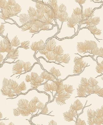 Dutch Wallcoverings Wall Fabric/Bs1 Pine Tree Cream - Creme