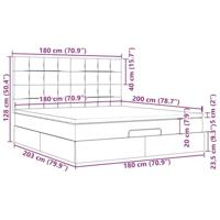 Ottoman bed met matrassen en LED's 180x200cm fluweel zwart - thumbnail