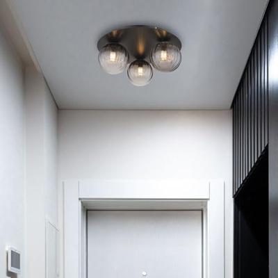 Globo 3-lichts plafondlampDallerta smoke glas - 15216-3