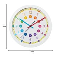 Hama wandklok voor kinderen easy learning diameter 30 cm geluidsarm - thumbnail