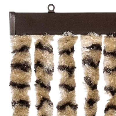 Vliegengordijn 100x220 cm chenille beige en bruin
