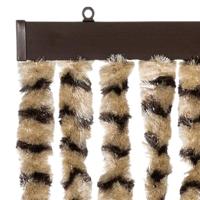 Vliegengordijn 100x220 cm chenille beige en bruin - thumbnail