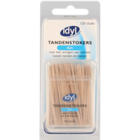 Idyl Tandenstokers dun met fluoride en mintsmaak 120 Stuks - thumbnail