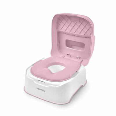 INGENUITY Opstapje en potje met verwijderbare kom, antislip, ergonomische zitting, roze