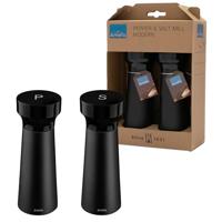 Amefa Houten Peper-Zout Molen Set 15 cm 2 Stuks Zwart - thumbnail