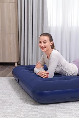 Opblaasbaar kampeermatras - BESTWAY - 2 plaatsen - 191x137x22 cm met externe Powertouch elektrische pomp