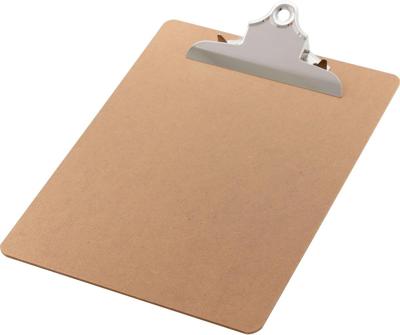 Q-CONNECT klemplaat, hardboard karton, ft A4, staand, bruin