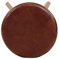 Barstoelen 2 st echt leer en massief acaciahout - thumbnail