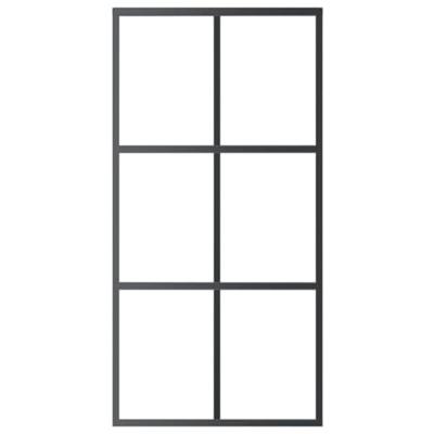 VidaXL Schuifdeur 102x205 cm esg-glas en aluminium zwart - thumbnail