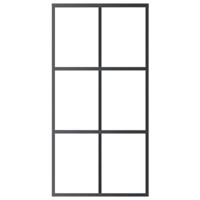 VidaXL Schuifdeur 102x205 cm esg-glas en aluminium zwart - thumbnail