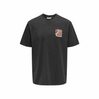Heren-T-Shirt met Korte Mouwen Only & Sons Ons7Up Rlx Ss Zwart - Maat: L - thumbnail