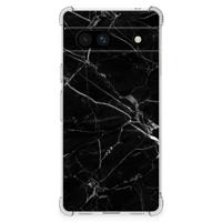 Google Pixel 7A Anti-Shock Hoesje Marmer Zwart - Origineel Cadeau Vader - thumbnail