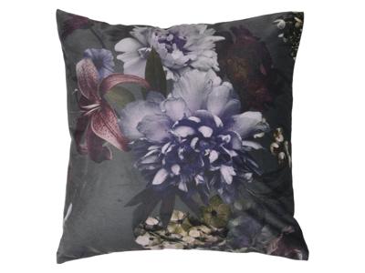 LIVARNO Kussenhoes 40 x 40 cm (Bloemen grijs)