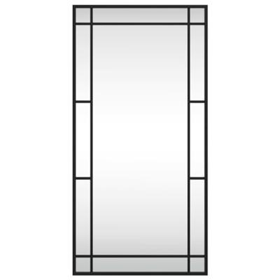 Wandspiegel rechthoekig 40x80 cm ijzer zwart