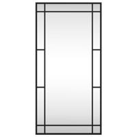 Wandspiegel rechthoekig 40x80 cm ijzer zwart - thumbnail