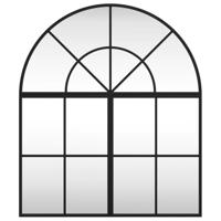VidaXL Wandspiegel boog 60x70 cm ijzer zwart - thumbnail