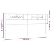 Hoofdbord 200 cm metaal wit - thumbnail