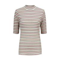 Modström gestreept T-shirt Ittaka ecru/lichtroze - thumbnail