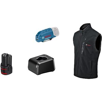 Bosch Blauw GHV 12 + 18V XA | Verwarmde bodywarmer | Maat M | Incl. accu & lader - 06188000G5 Bosch Blauw GHV 12 + 18V XA | Verwarmde bodywarmer | Maat M | Incl. accu & lader - 06188000G5