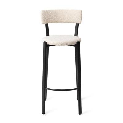Jesper Home Barkruk 'Obu' Bouclé, kleur Icing on the Cake (zithoogte 75cm)