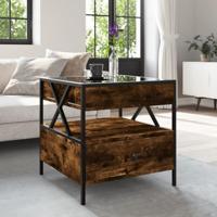 Salontafel met Infinity LED 50x50x51 cm gerookt eikenkleurig - thumbnail