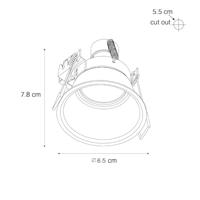 QAZQA Moderne inbouwspot zwart 35 mm IP44 - Dept - thumbnail