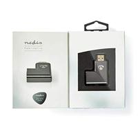 HDMI-Adapter | HDMI Male / HDMI Connector | HDMI Female / HDMI Output | Verguld | Rechts Gehoekt | Aluminium - thumbnail