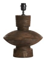 Light & Living Tafellamp 'Fiera' Mangohout, 31cm, kleur Donkerbruin (excl. kap) - thumbnail