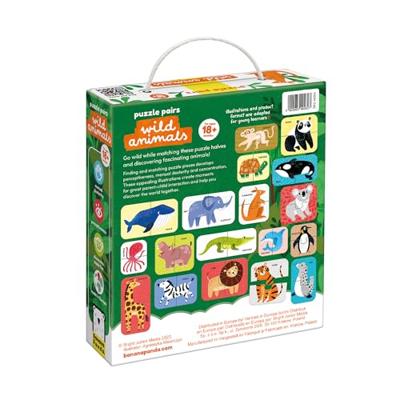 Banana Panda - puzzelparen wilde dieren - 18dlg.