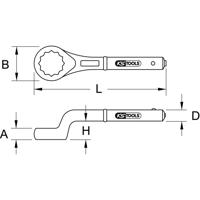 KS Tools 9638027 963.8027 Trek-ringsleutel Sleutelbreedte (metrisch) 47 mm - thumbnail