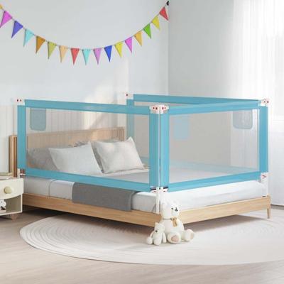 VidaXL Bedhekje peuter 200x25 cm stof blauw