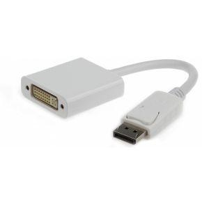 DisplayPort M - DVI F adapterkabel 10 cm wit DisplayPort M - DVI F adapterkabel 10 cm wit