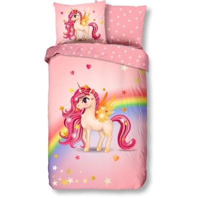 Good Morning Kinderdekbedovertrek "eenhoorn met regenboog" - Multi - (140x200/220 cm) - Katoen