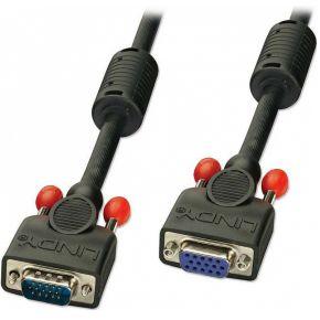 LINDY 36391 VGA-kabel VGA Verlengkabel VGA-stekker 15-polig, VGA-bus 15-polig 0.50 m Zwart