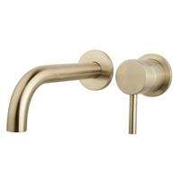 Afbouwdeel Inbouw Wastafelkraan Wiesbaden Caral Twenty Mengkraan Geborsteld Messing Goud (exclusief inbouwdeel) PVD Coating - thumbnail