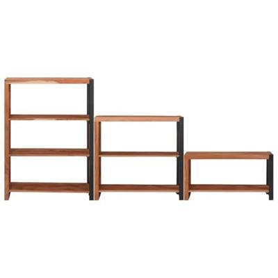 Boekenkast 3 pcs Bruin 80 x 30 x 110 cm Massief acaciahout