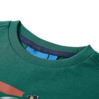 Kindershirt met lange mouwen motorprint 116 groen - thumbnail