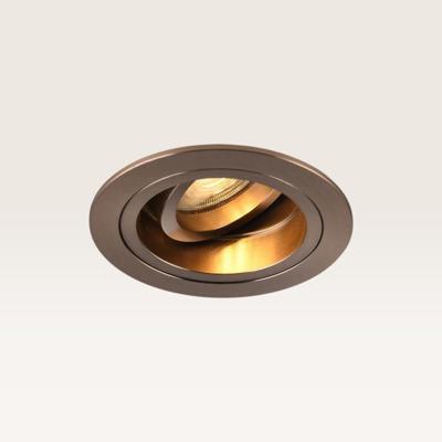 Inbouwspot Orano caramello - Diameter 92mm - Rond - GU10-fitting - IP20 voor binnen - Bruin - Met doorlusbedrading