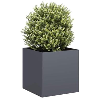 VidaXL Plantenbak 40x40x40 cm koudgewalst staal antracietkleurig