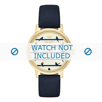 Horlogeband Kate Spade New York KSW1022 Leder Zwart 16mm