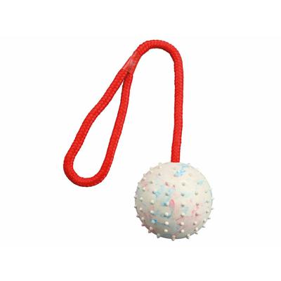 TRIXIE NATUURRUBBER BAL AAN KOORD ASSORTI 30X7X7 CM 3 ST