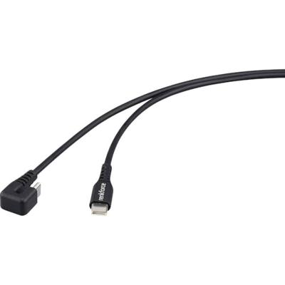 Renkforce RF-6721078 USB-kabel USB 2.0 USB-C stekker, USB-C stekker 1.00 m Zwart Stekker 180° gedraaid