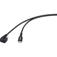 Renkforce RF-6721078 USB-kabel USB 2.0 USB-C stekker, USB-C stekker 1.00 m Zwart Stekker 180° gedraaid - thumbnail