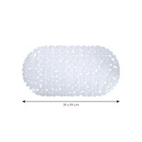 MSV Douche|bad anti-slip mat badkamer - pvc - wit - 39 x 99 cm - thumbnail