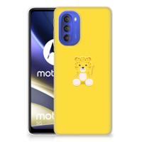 Motorola Moto G51 5G Telefoonhoesje met Naam Baby Leopard - thumbnail