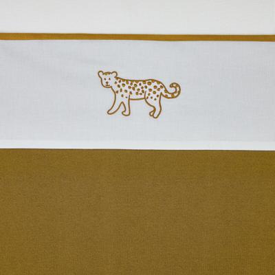 Meyco baby wieglaken Cheetah animal 75x100 cm honey gold