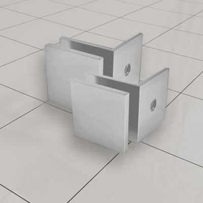 Glaskoppeling Set BWS tbv Inloopdouche Profielloos Chroom Boss & Wessing